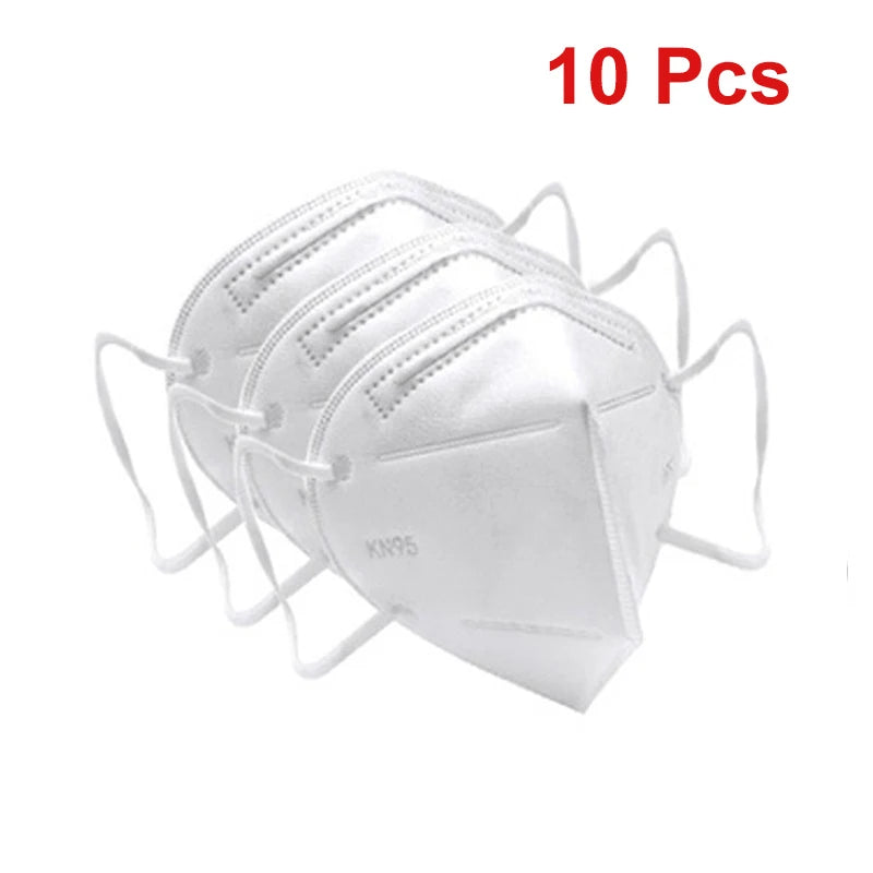 FFP2 Face Mask KN95 Facial Mascarillas 5 Layers Filter Masks Filtration Mouth Mask White Adult Protective Respirator Black Masks